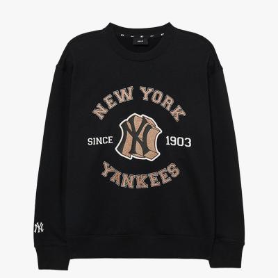 Áo sweatshirt MLB unisex cổ tròn tay dài bo gấu thời trang