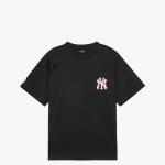 Áo thun MLB unisex cổ tròn tay ngắn hiện đại