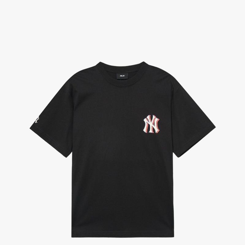 Áo thun MLB unisex cổ tròn tay ngắn hiện đại