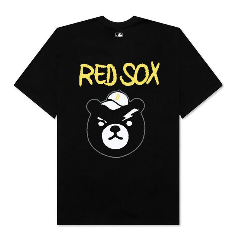 Áo thun MLB unisex cổ tròn tay ngắn Red Sox Bear