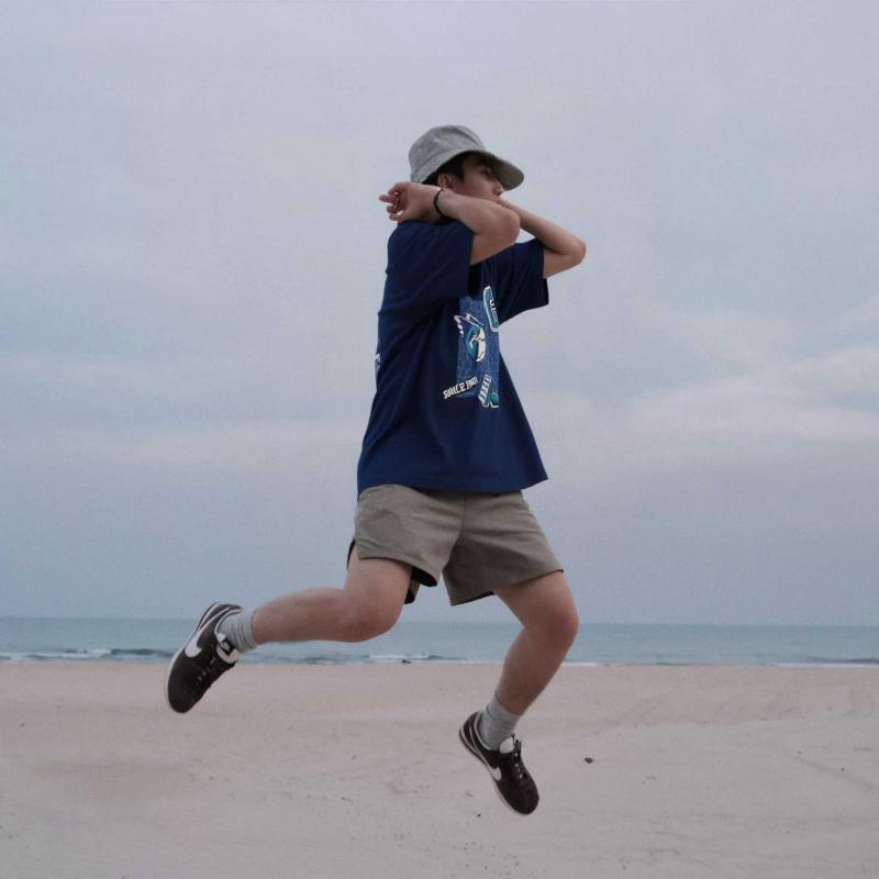 Áo thun MLB unisex cổ tròn tay ngắn in hình dễ thương
