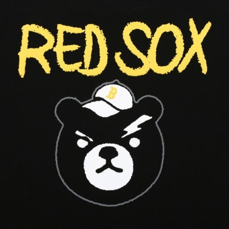 Áo thun MLB unisex cổ tròn tay ngắn Red Sox Bear