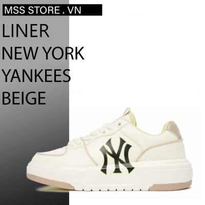 Giày MLB Chunky Liner New York Yankees Beige