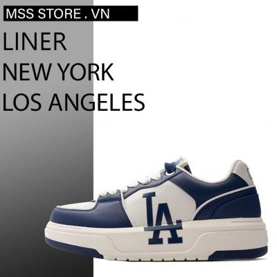 Giày MLB Chunky Liner Basic LA WHITE/NAVY