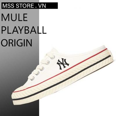 Giày MLB Playball Origin Mule White New York Yankees