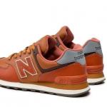 Giầy New Balance 574 Men's Brown Leather Sneakers