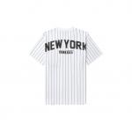 Áo thun New Era MLB Striped Logo T-Shirt White