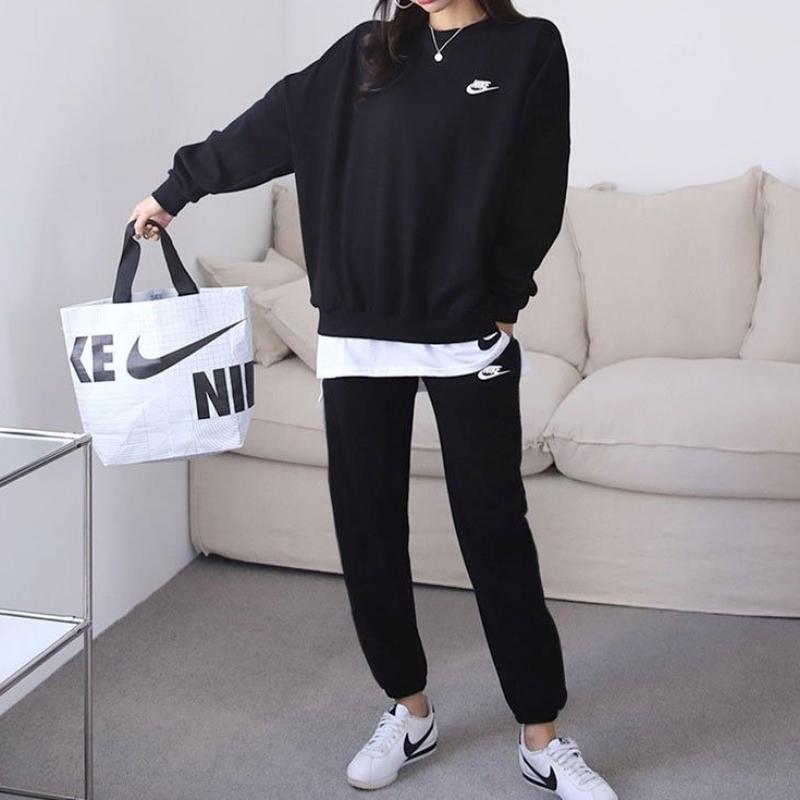 Áo Nỉ Nike Club Swoosh Crew Sweatshirt - Đen