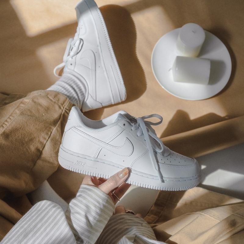 Giày Nike Air Force 1 All White GS