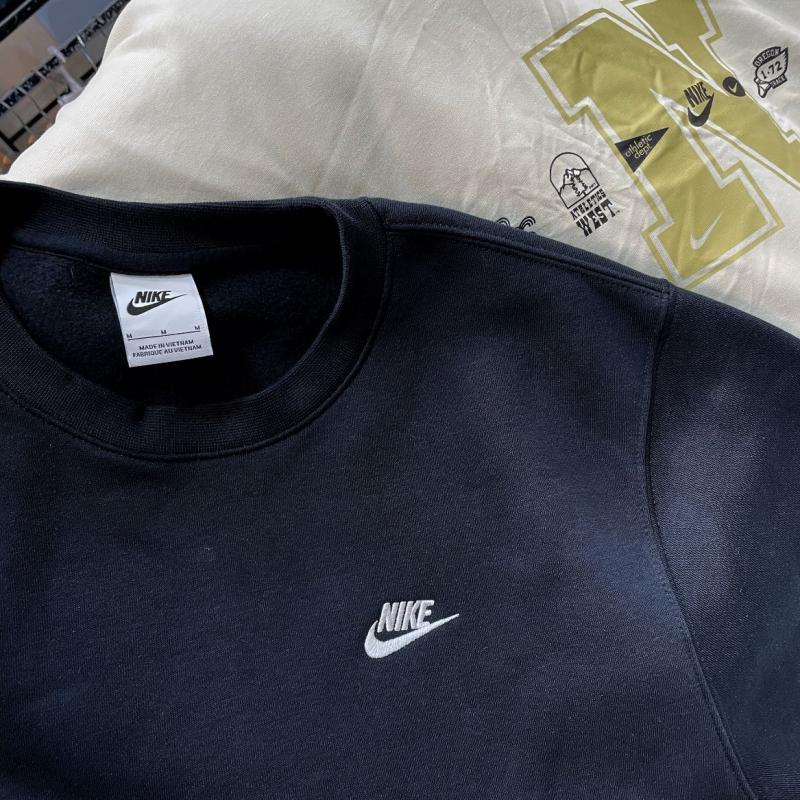 Áo Nỉ Nike Club Swoosh Crew Sweatshirt - Đen