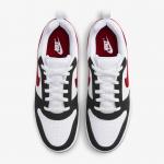 Giày Nike Court Borough Low Black White Red