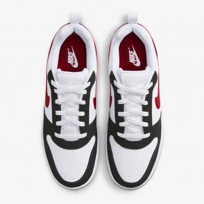 Giày Nike Court Borough Low Black White Red