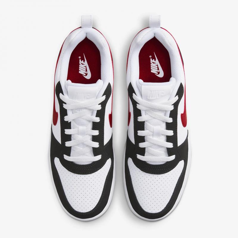 Giày Nike Court Borough Low Black White Red