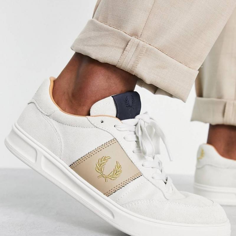 Giầy Fred Perry B400 Suede Trainers In Cream