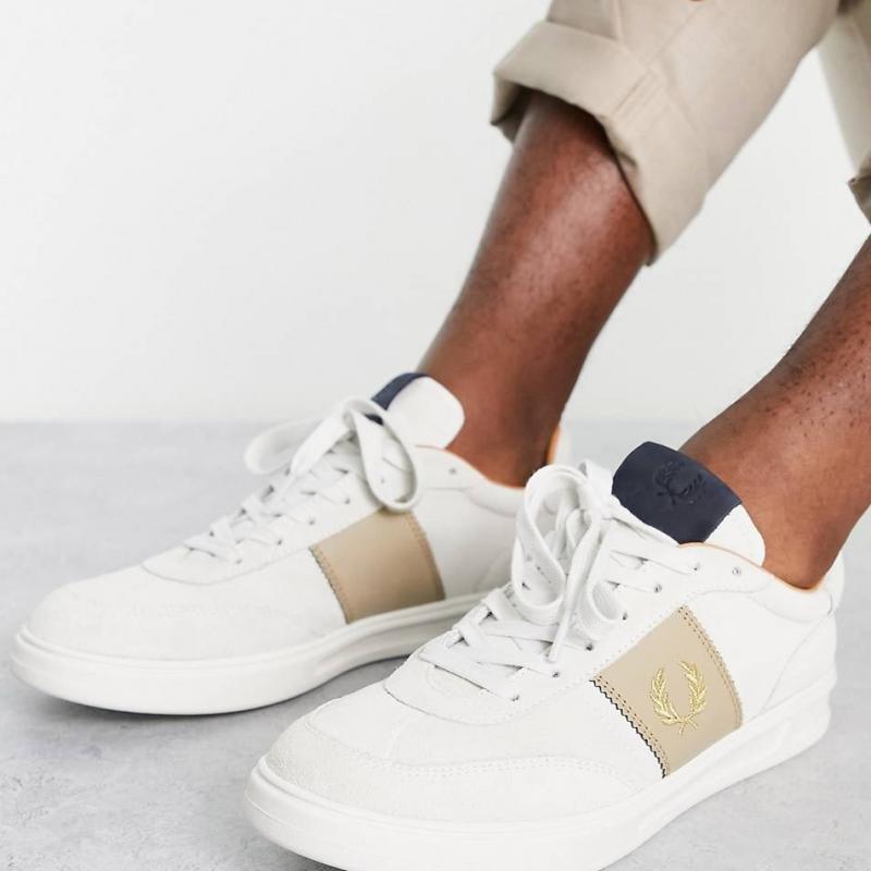 Giầy Fred Perry B400 Suede Trainers In Cream