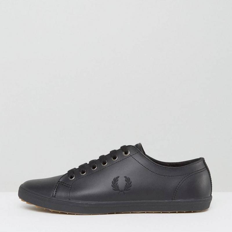 Giầy Fred Perry Kingston Leather Sneakers in Black