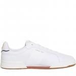 Giầy Fred Perry B722 Bonded Leather Sneakers In White/ Red