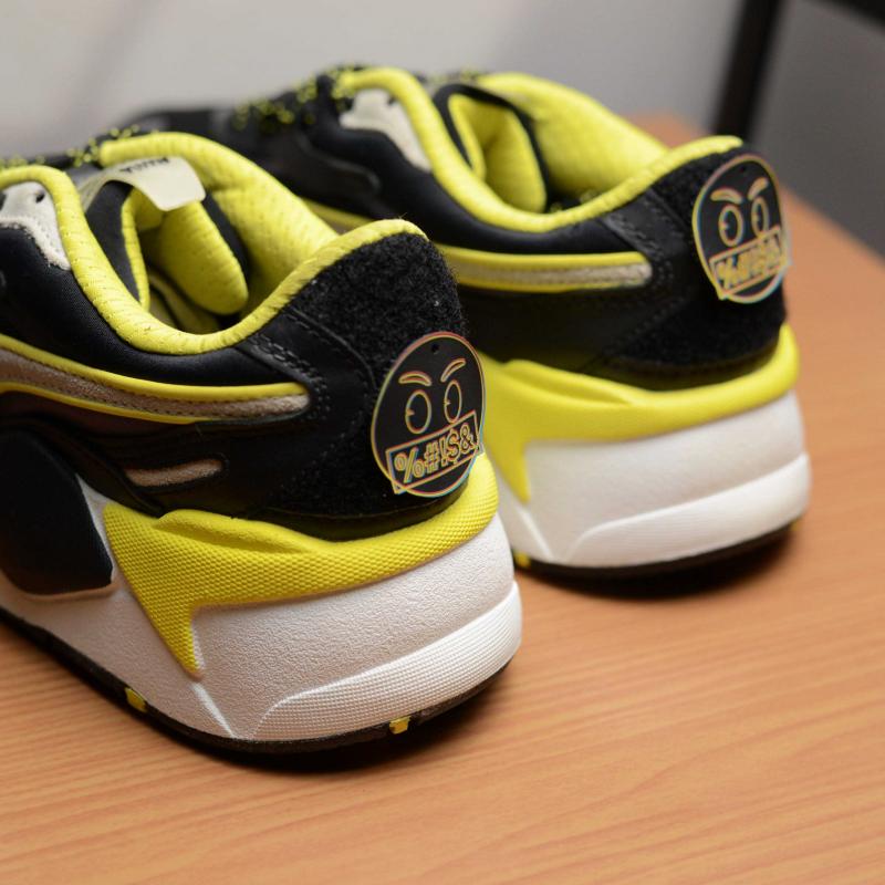 Giầy Puma RS-X3 x Emoji Black Lace Up Mens Trainers