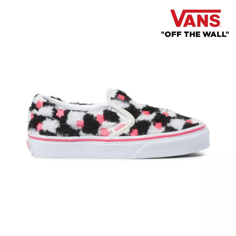 Giày Vans Kids Sherpa Checkerboard Classic Slip-On