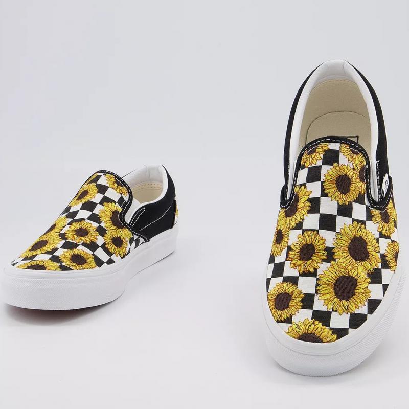 Giầy Vans Kids Wmns Asher 'Sunflower Checkerboard'