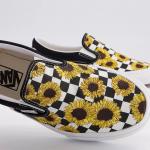Giầy Vans Kids Wmns Asher 'Sunflower Checkerboard'