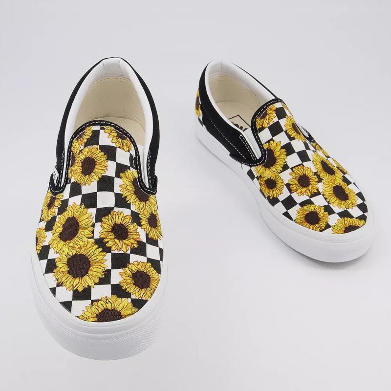 Giầy Vans Kids Wmns Asher 'Sunflower Checkerboard'