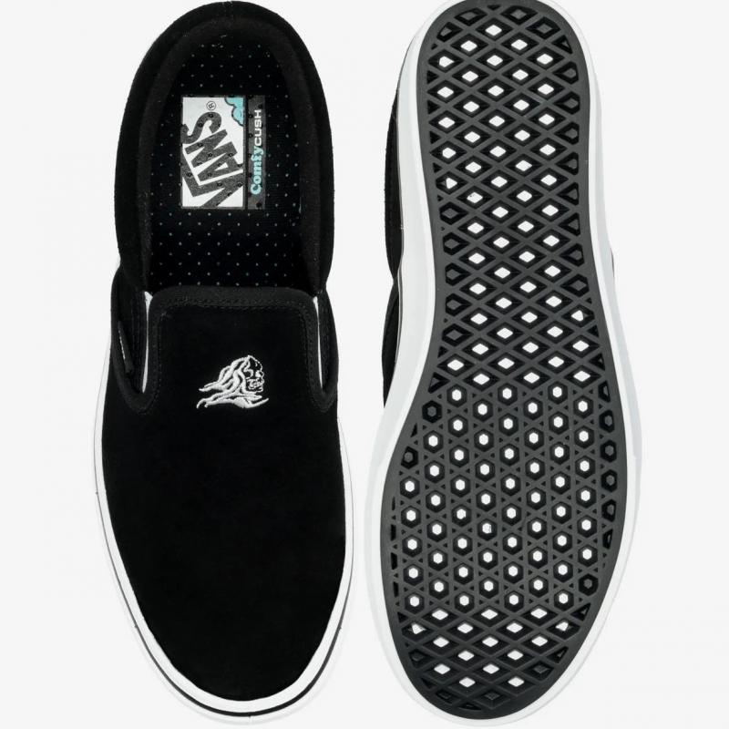 Giầy Vans Comfycush Slip-on Shoes (SIXTY SIXERS BLACK TRUE WHITE)