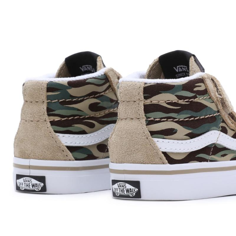 Giầy Vans Kids TD SK8-Mid Reissue V Flame Camo Light Brown/Multi