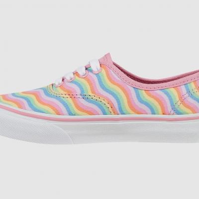 Giầy Vans Kids Wavy Rainbow Authentic Shoes ( Begonia Pink/True White )