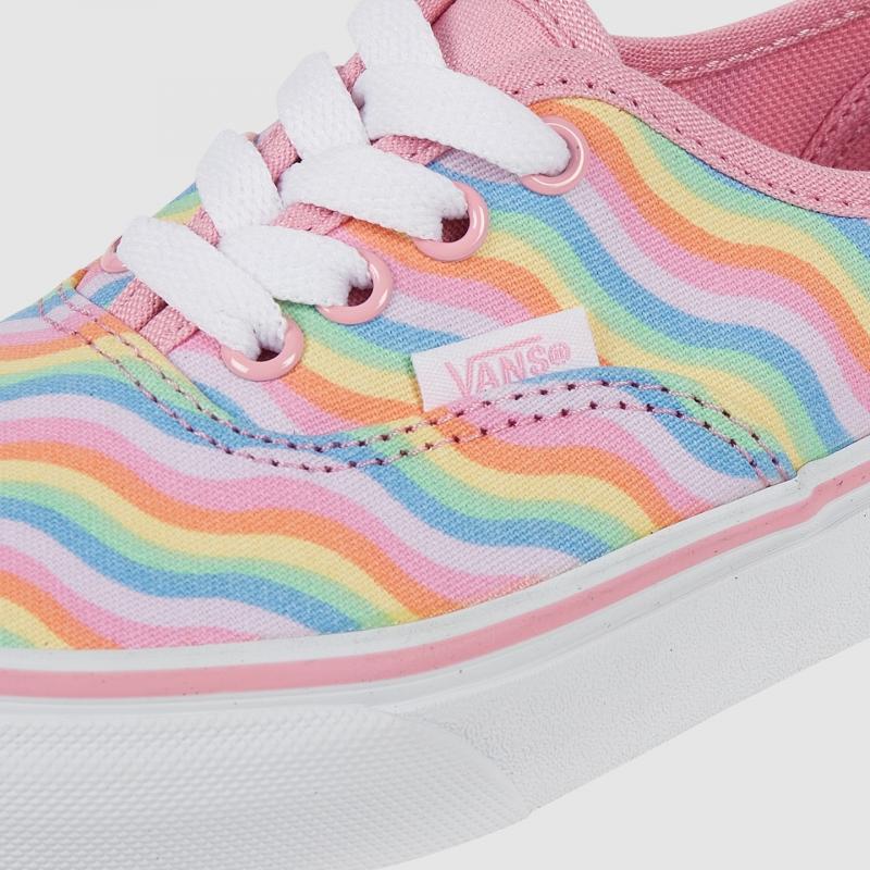 Giầy Vans Kids Wavy Rainbow Authentic Shoes ( Begonia Pink/True White )