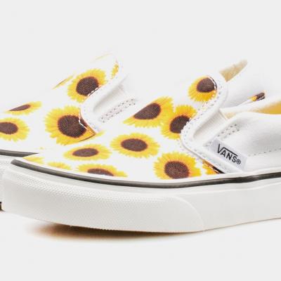 Giầy Vans Slip On Sunflower Sneakers in White