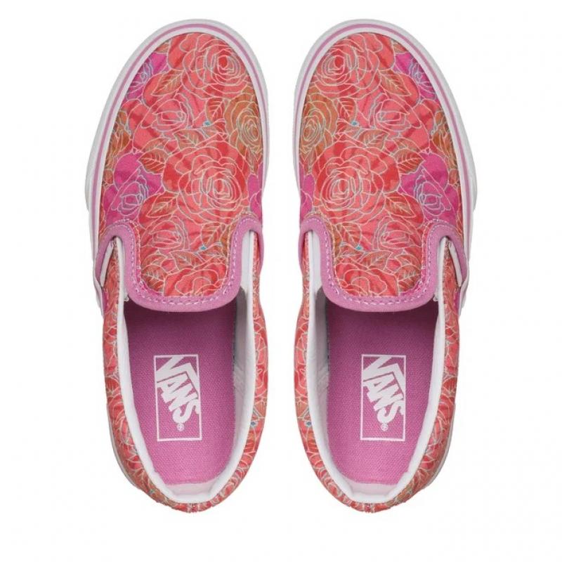 Giầy Vans Kids Vans Classic Slip-On Rose Camo Pink Floral