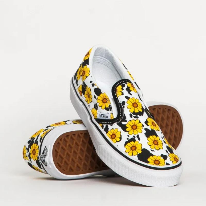 Giầy Vans Kids Customs Sunflower Slip-On