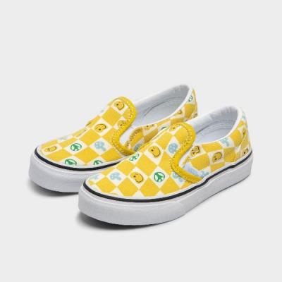 Giầy Vans Kids Classic Slip On Melted Check Yellow