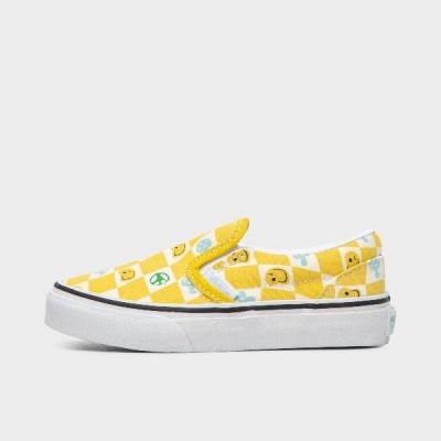 Giầy Vans Kids Classic Slip On Melted Check Yellow