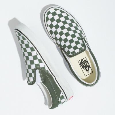 Giầy Vans Kids Classic Slip-On ‘Green Caro’