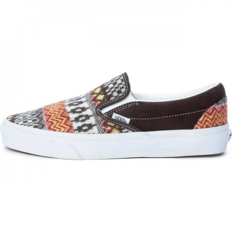 Giầy Vans Kids Classic Slip-On - Fair Isle Brown/Multi