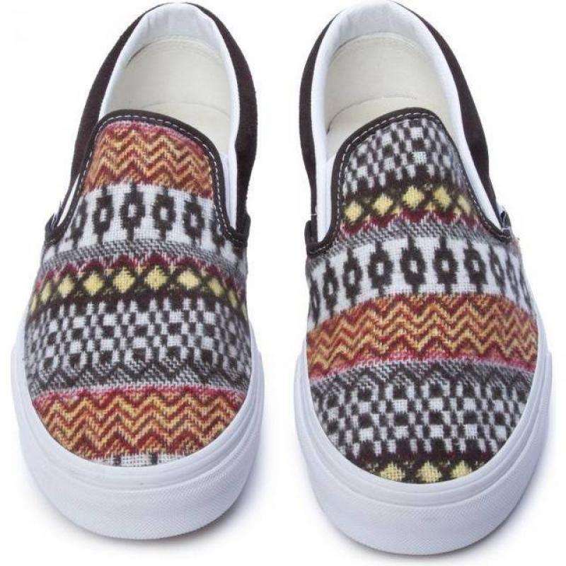 Giầy Vans Kids Classic Slip-On - Fair Isle Brown/Multi