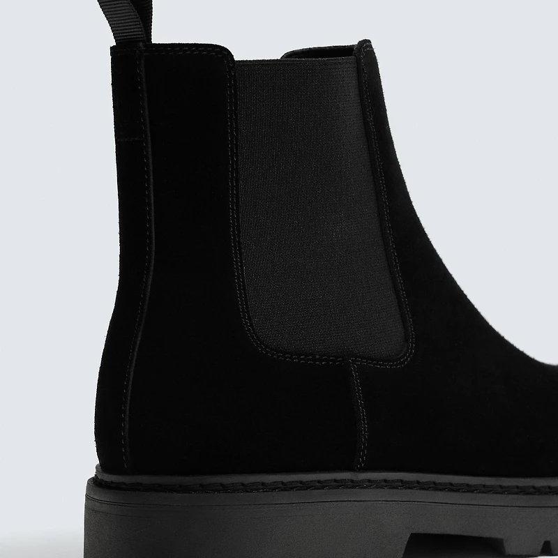 Giầy Zara Chelsea Boot Suede Black