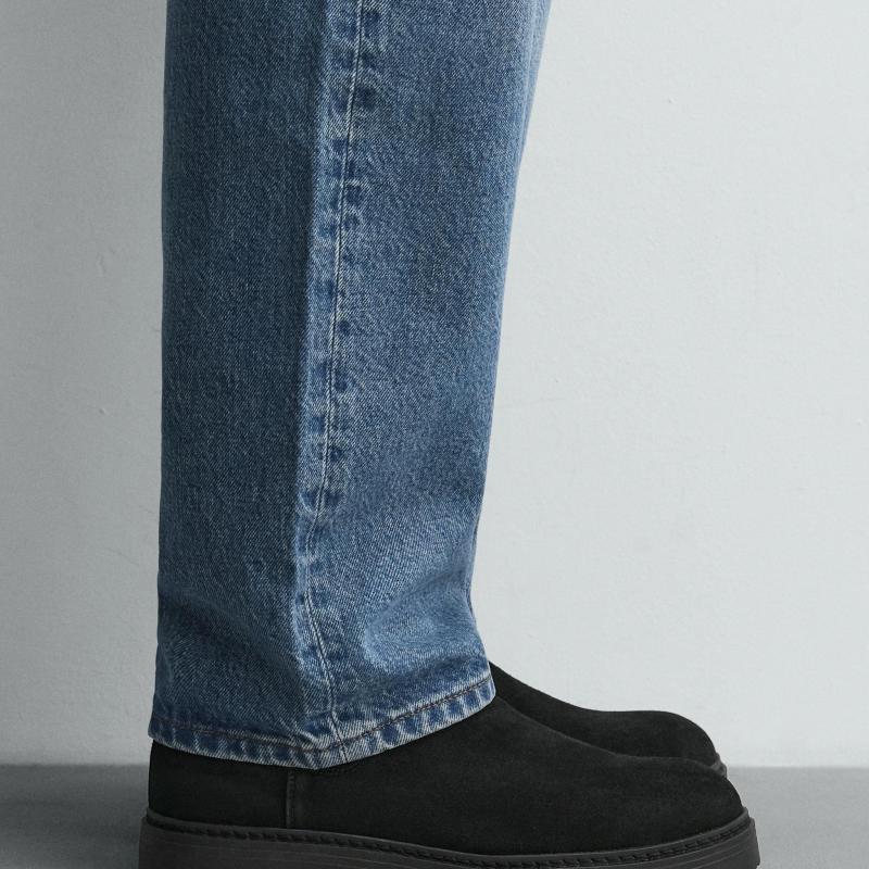 Giầy Zara Chelsea Boot Suede Black