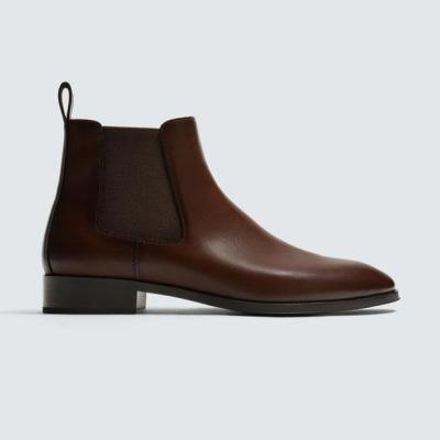 Giầy Zara Man Chelsea Boot Pointed - Brown