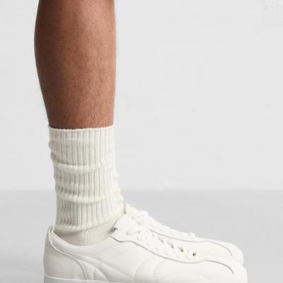 Giầy Padded  leather trainers