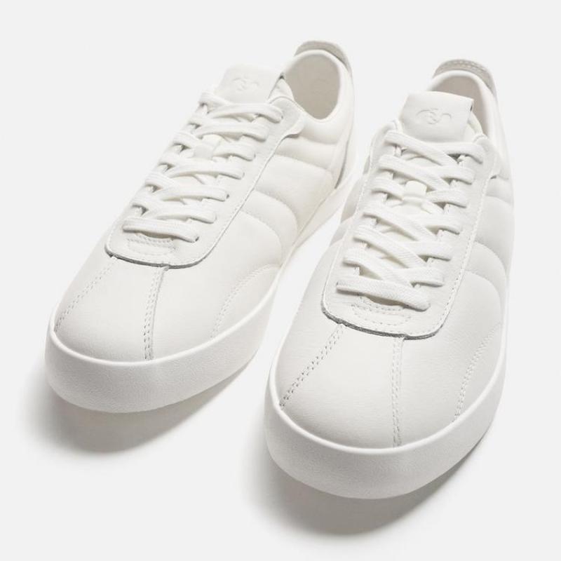 Giầy Padded  leather trainers