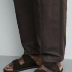 Dép Zara Man Double Strap Leather Sandals