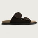Dép Zara Man Double Strap Leather Sandals