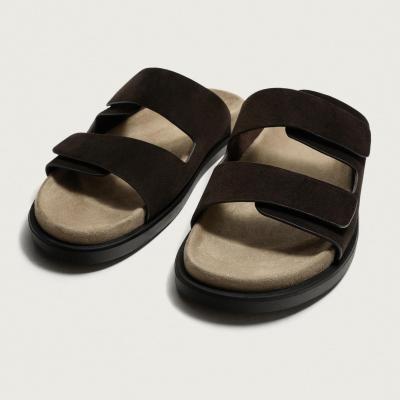 Dép Zara Man Double Strap Leather Sandals