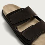Dép Zara Man Double Strap Leather Sandals