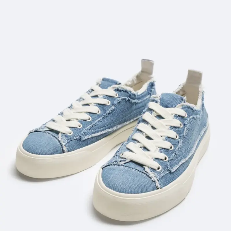 Giầy Zara Man Denim Blue Sneaker