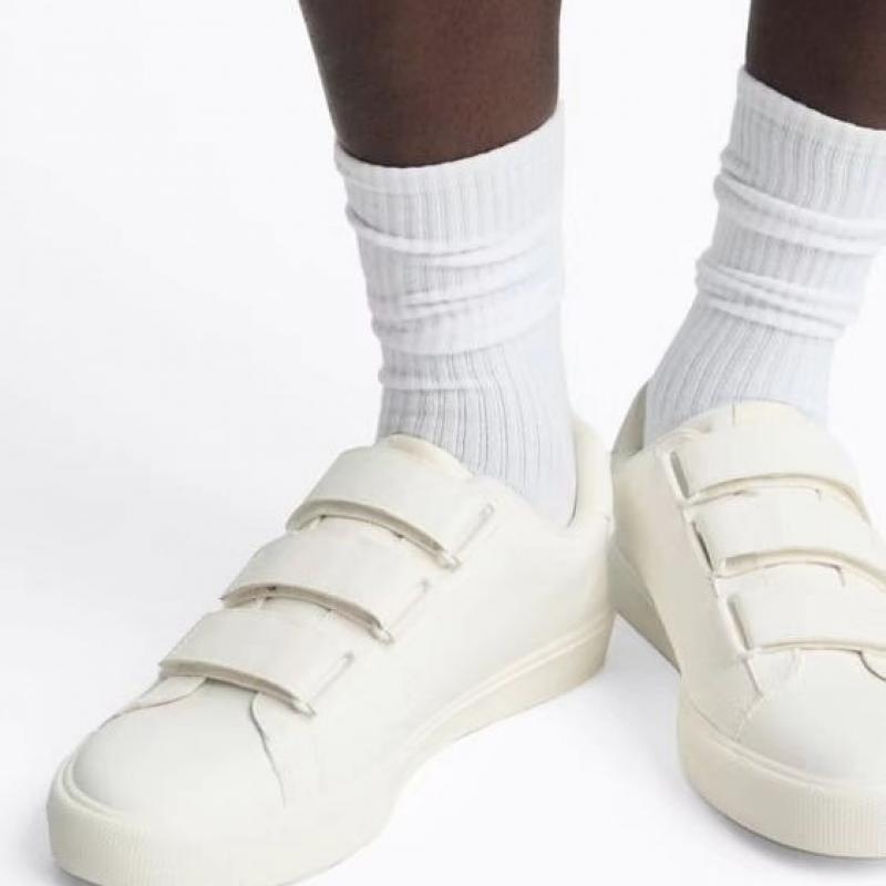 Giầy Zara Man Sneaker Trắng Có Quai Dán