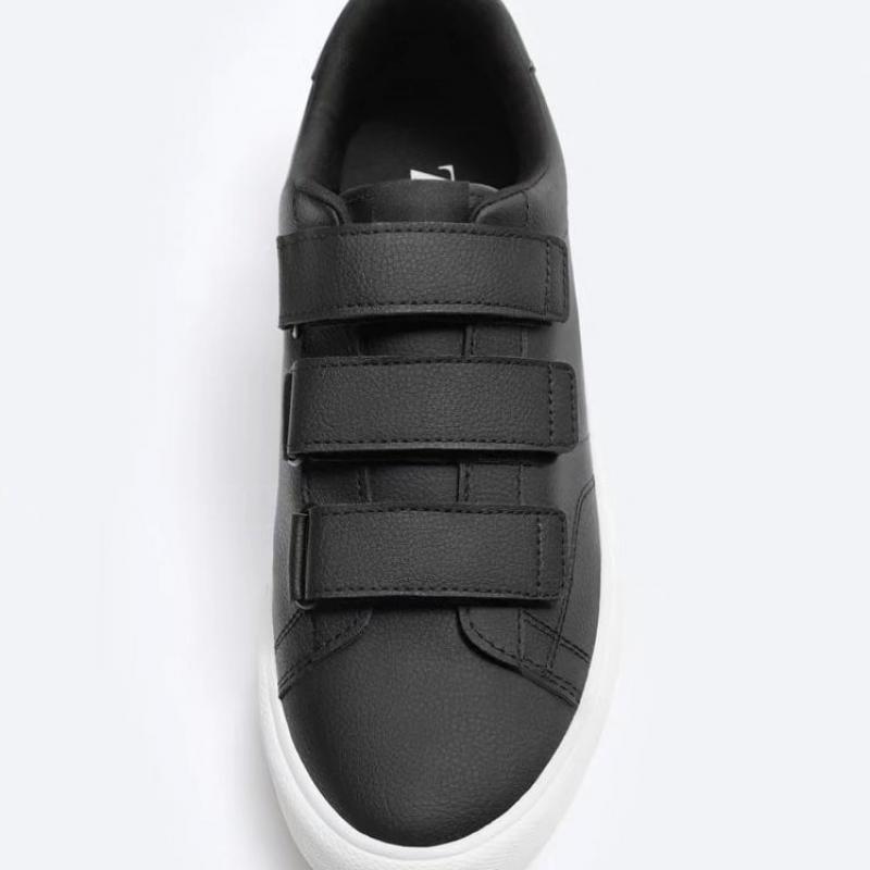 Giầy Zara Man Sneaker Đen Có Quai Dán